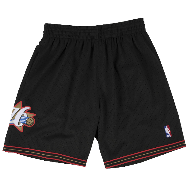 Philadelphia 76ers 2000-01 Men's Black Mitchell & Ness Swingman Road Shorts