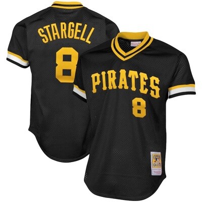 Pittsburgh Pirates Willie Stargell 1982 Men's Black Mitchell & Ness Mesh Jersey