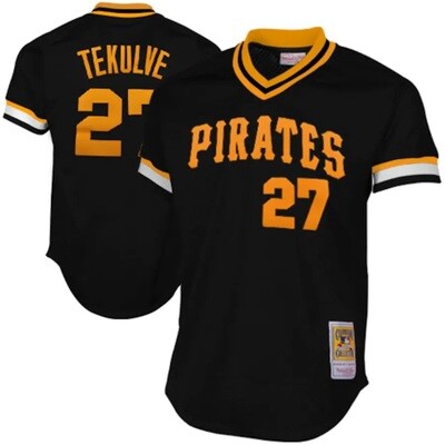 Pittsburgh Pirates Kent Tekulve 1982 Men's Black Mitchell & Ness Mesh Jersey