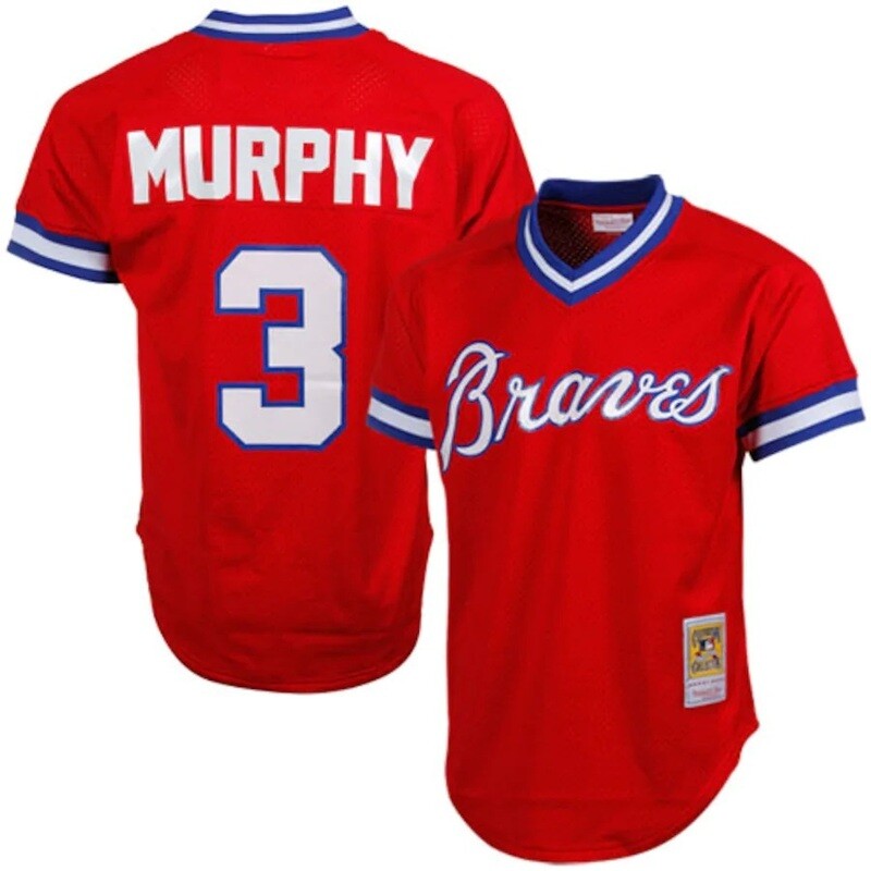 Atlanta Braves Dale Murphy 1980 Men's Red Mitchell & Ness Mesh Jersey