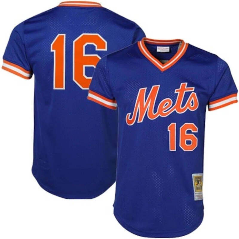 New York Mets Dwight Doc Gooden 1986 Men's Blue Mitchell & Ness Mesh Jersey