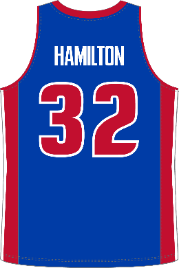 希少！ NBA PISTONS リチャード・ハミルトン ★ピストンズ ユニホーム Richard Hamilton Champion NBA Authentic Jersey 52 Detroit