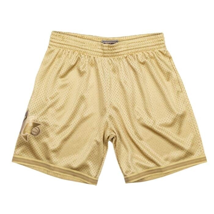 Philadelphia 76ers 2000-01 Men's Midas Gold Mitchell & Ness Swingman Shorts