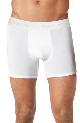 Tommy John Men's Second Skin White Trunk Underwear