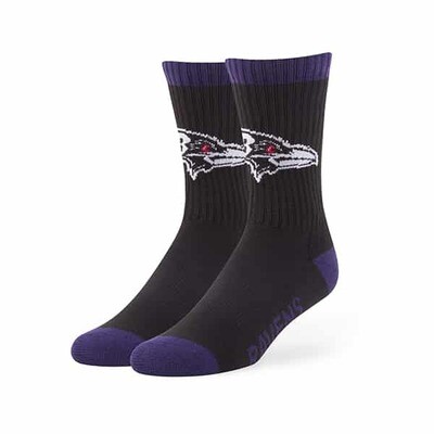 Baltimore Ravens 47 Brand Bolt Socks