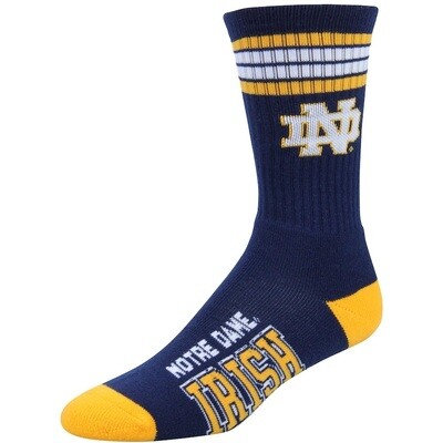 Notre Dame Fighting Irish Adult 4-Stripe Deuce Socks