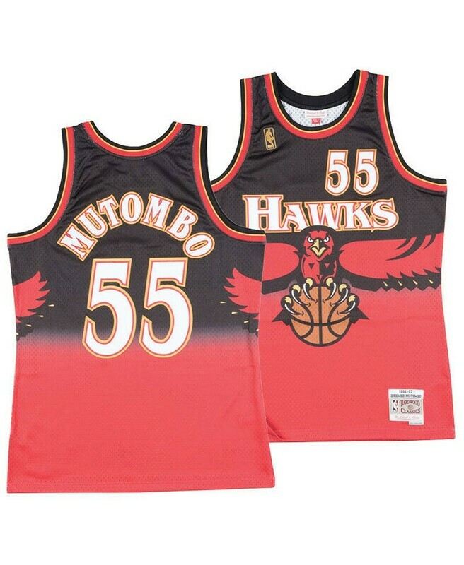 Atlanta Hawks Dikembe Mutombo 1996-97 Red Mitchell & Ness Men's Swingman Jersey