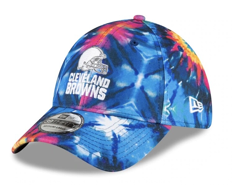 Cleveland Browns Men's New Era 39Thirty Tie Dye Crucial Catch Fitted Hat