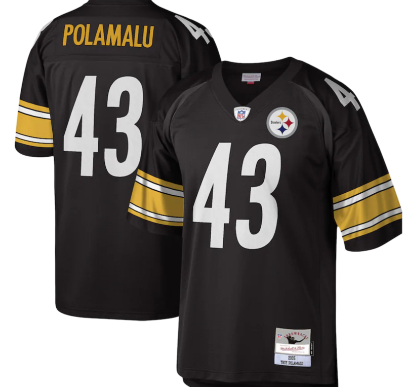 Pittsburgh Steelers Troy Polamalu 2005 Black Men's Mitchell & Ness Legacy Jersey