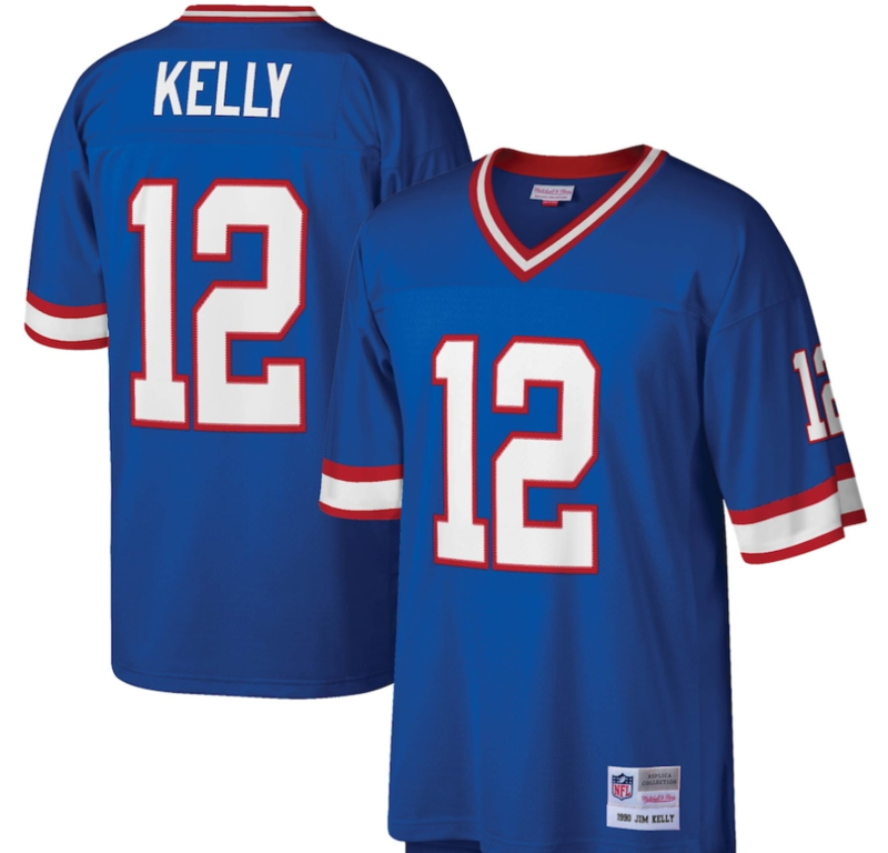 Buffalo Bills Jim Kelly 1990 Royal Blue Men's Mitchell & Ness Legacy Jersey
