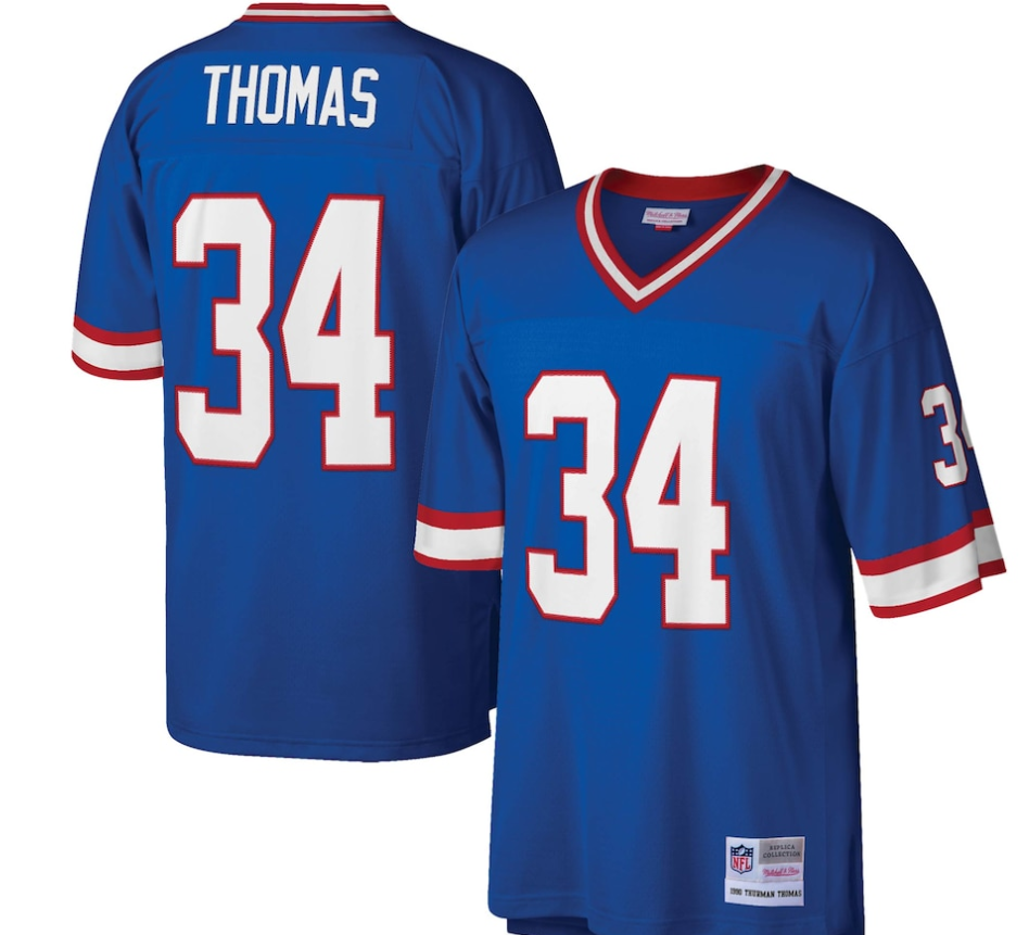 Buffalo Bills Thurman Thomas 1990 Royal Blue Men's Mitchell & Ness Legacy Jersey