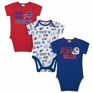 Buffalo Bills Gerber Baby 3 pc. Short Sleeve Onesie Set