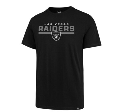 Las Vegas Raiders Men’s 47 Brand Jet Black Wordmark Super Rival T-Shirt