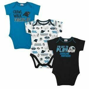 Carolina Panthers Gerber Baby 3 pc. Short Sleeve Onesie Set