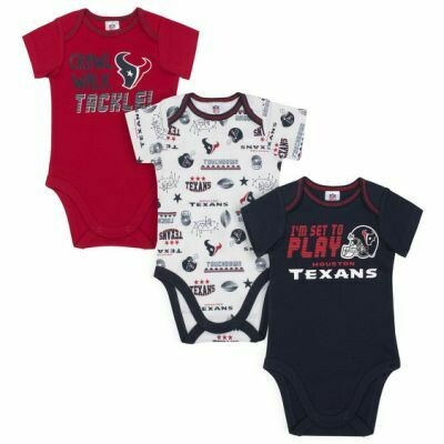 Houston Texans Gerber Baby 3 pc. Short Sleeve Onesie Set Houston Texans Gerber Baby 3 pc. Short Sleeve Onesie Set