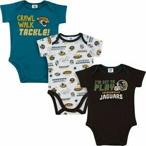 Jacksonville Jaguars Gerber Baby 3 pc. Short Sleeve Onesie Set