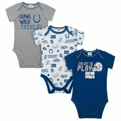 Indianapolis Colts Gerber Baby 3 pc. Short Sleeve Onesie Set