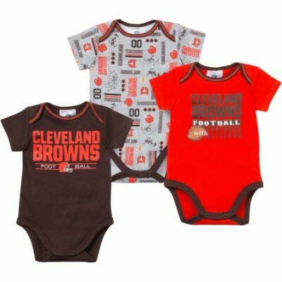 Cleveland Browns Gerber Baby 3 pc. Short Sleeve Onesie Set