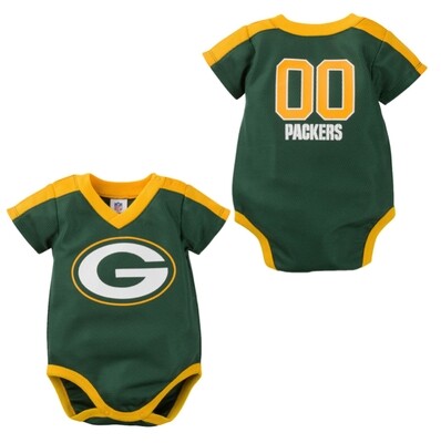 Green Bay Packers Gerber Baby Boy Short Sleeve Jersey Bodysuit