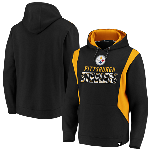 Pittsburgh Steelers Men’s Iconic Color Block Pullover Hoodie