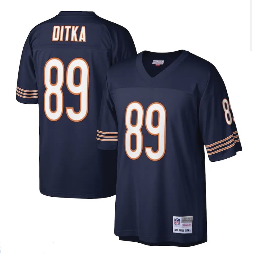 Chicago Bears Mike Ditka 1966 Navy Men's Mitchell & Ness Legacy Jersey