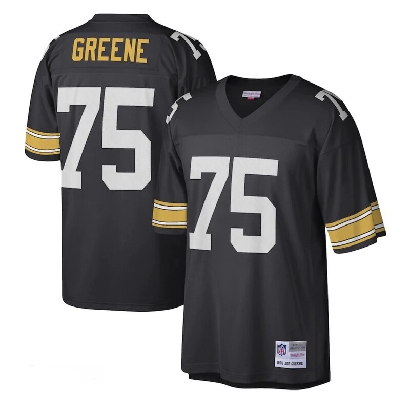 Pittsburgh Steelers Mean Joe Greene 1976 Black Men's Mitchell & Ness Legacy Jersey