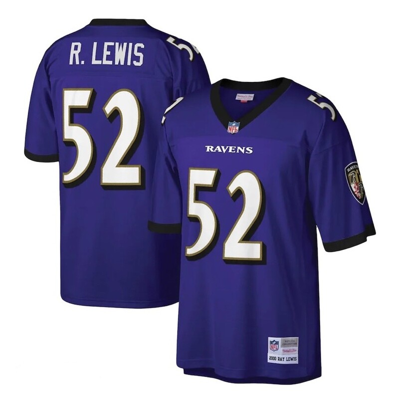 Baltimore Ravens Ray Lewis 2000 Purple Mitchell & Ness Men's Legacy Jersey