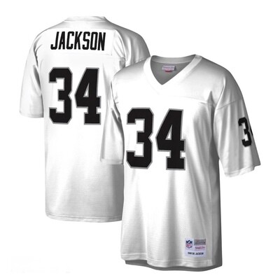 Los Angeles Raiders Bo Jackson 1988 White Mitchell & Ness Men's Legacy Jersey