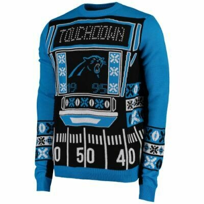 Carolina Panthers Men’s Touchdown Light ‘Em Up Ugly Christmas Sweater