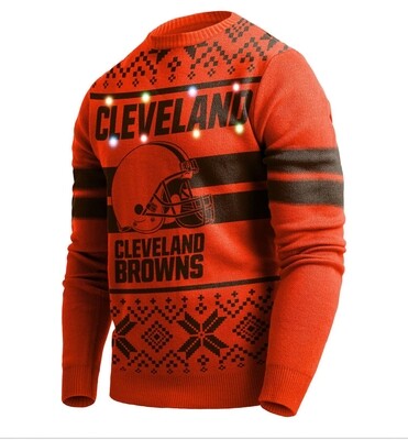 Cleveland Browns Men’s Light Up Ugly Christmas Sweater