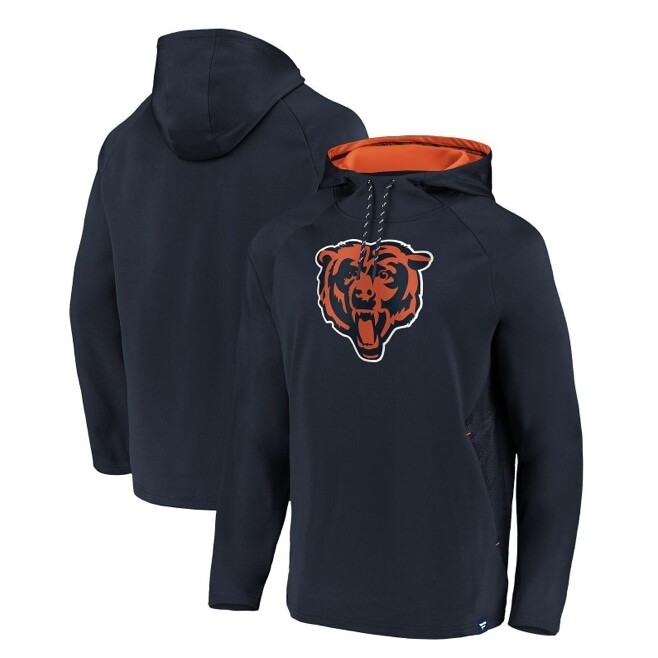 Chicago Bears Men’s Navy Iconic Embossed Defender Pullover Hoodie