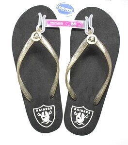 Las Vegas Raiders Women’s Flip Flops