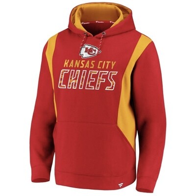 NFL Team Apparel Youth Kansas City Chiefs Primary Logo Grey Pullover Hoodie