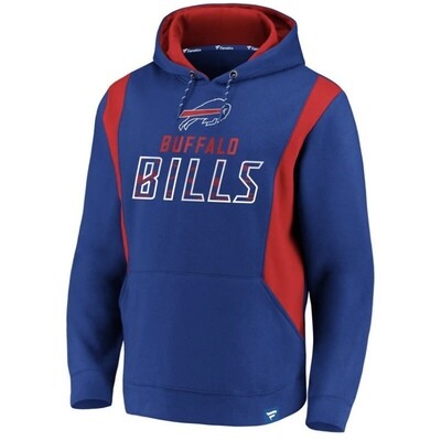 Buffalo Bills Men’s Blue/Red Iconic Color Block Pullover Hoodie