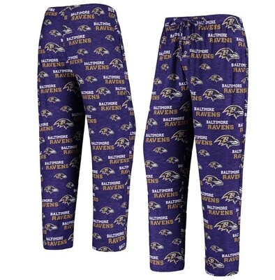 Baltimore Ravens Men's Concepts Sport Zest All Over Print Pajama Pants