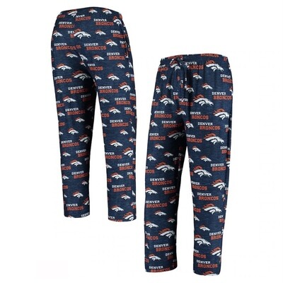 Denver Broncos Men's Concepts Sport Zest All Over Print Pajama Pants