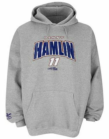 Denny Hamlin Men’s Gray NASCAR Hoodie