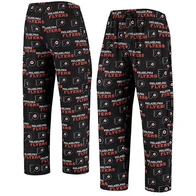 Philadelphia Flyers Men's Concepts Sport Black Zest All Over Print Pajama Pants