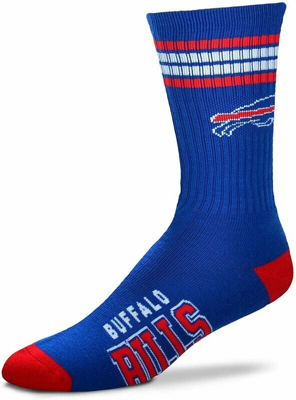 Buffalo Bills Adult 4-Stripe Deuce Socks