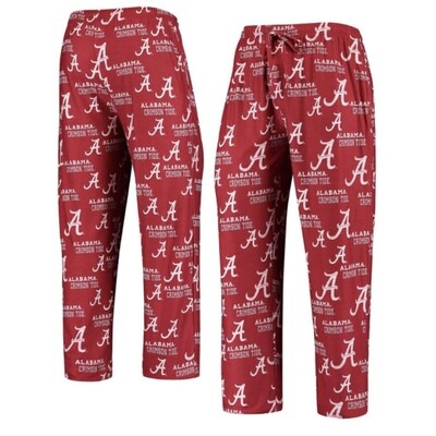 Alabama Crimson Tide Men's Concepts Sport Zest All Over Print Pajama Pants