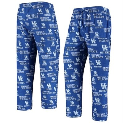 Kentucky Wildcats Men's Concepts Sport Zest All Over Print Pajama Pants