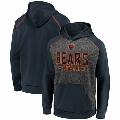 Chicago Bears Men’s Heathered Charcoal/Navy Chiller Fleece Raglan Pullover Hoodie