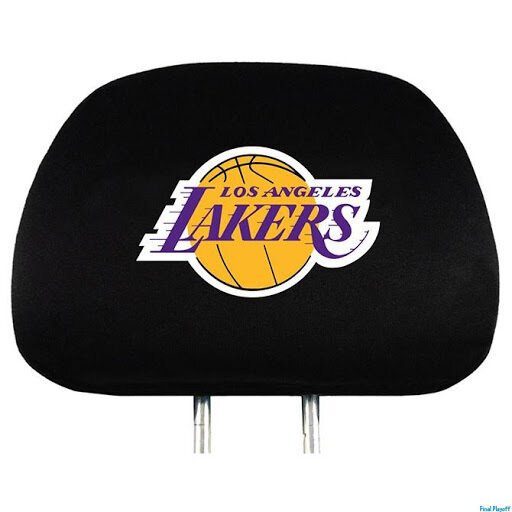 Los Angeles Lakers Car Head Rest Cover Set of 2