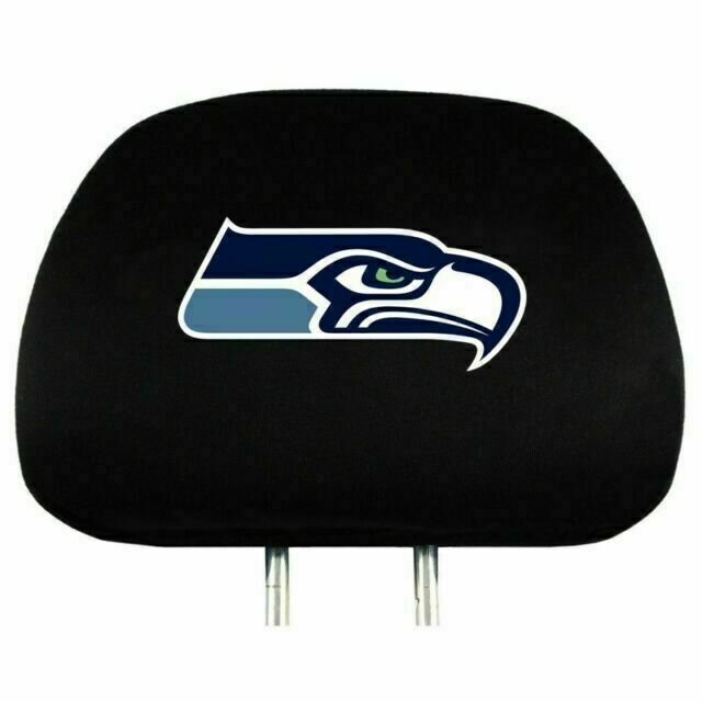 Seattle Seahawks Car Head Rest Cover Set of 2