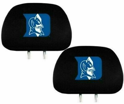 Duke Blue Devils Car Head Rest Cover Set of 2