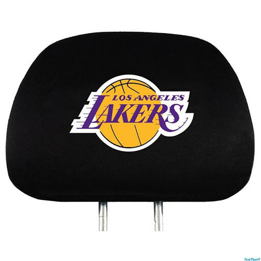 Los Angeles Lakers Car Head Rest Cover Set of 2