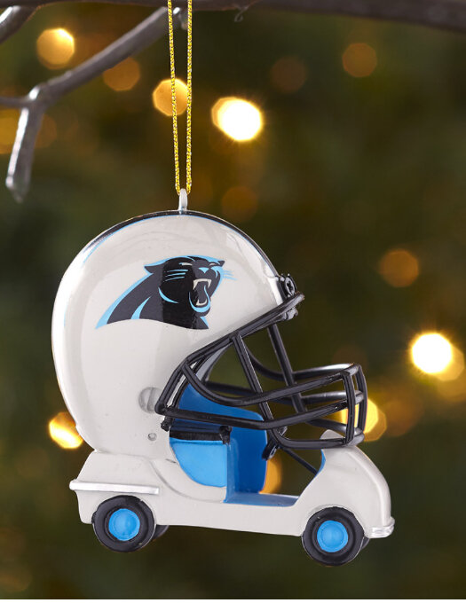 Carolina Panthers NFL Field Car Christmas Ornament Set of 2