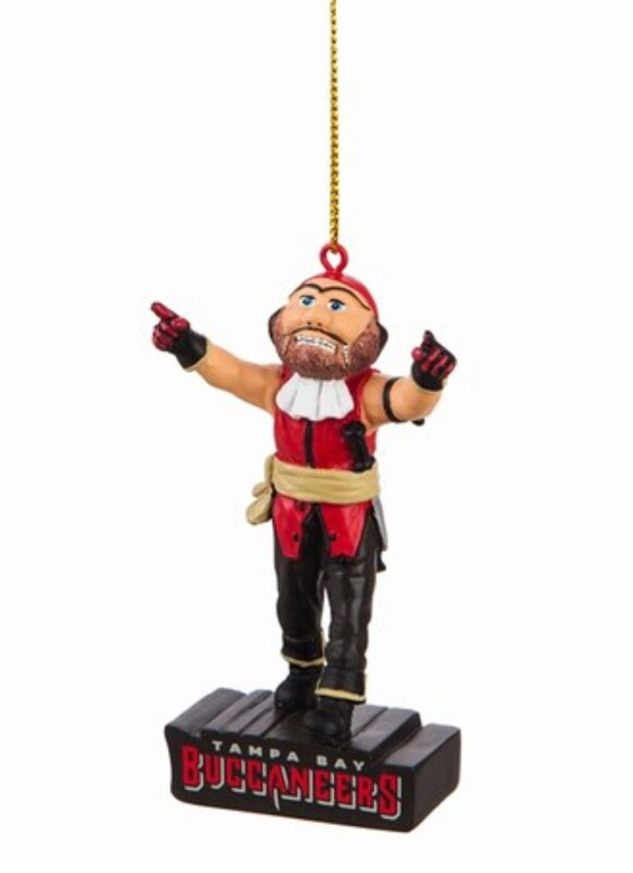 Tampa Bay Buccaneers Mascot Statue Christmas Ornament