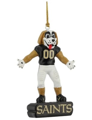 New Orleans Saints Mascot Statue Christmas Ornament