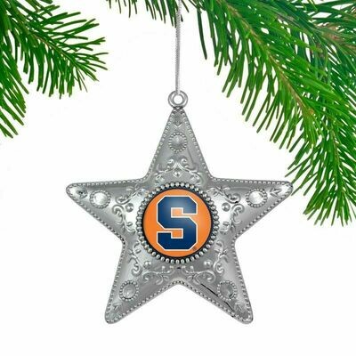 Syracuse Orange Silver Star Ornament
